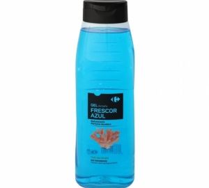 Gel de ducha refrescante Frescor Azul Carrefour 750 ml.