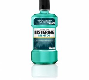 Enjuague bucal mentol Listerine 250 ml.