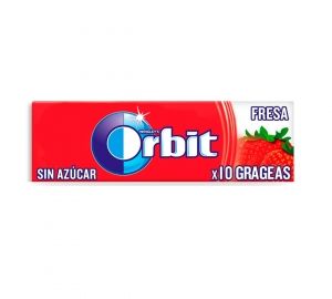 Chicles orbit grageas fresa