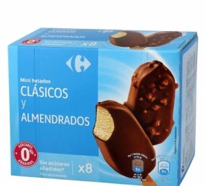 Mini bombón helado cláscio y almendrado Carrefour 8 ud.