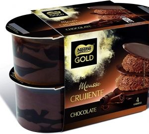 Mousse de Chocolate Crujiente Nestlé Gold Pack 4x57 Gr.