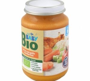 Tarrito de arroz con pollo y verduritas desde 6 meses ecológico Carrefour Baby Bio 200 g