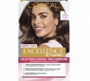 Tinte permanente tono 5 castaño claro L'Oréal Paris Excellence Creme 1 ud.