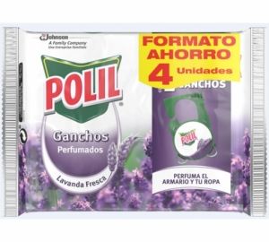 Colgador antipolillas perfumados lavanda fresca Polil 4 ud.