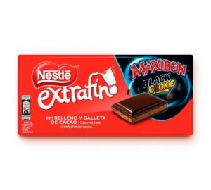 Chocolate con leche relleno de cacao y galleta Maxibón extrafino Nestlé 170 g.