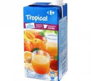 Zumo Tropical sin Azúcar Carrefour Brik 1 L.