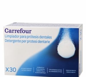 Pastillas efervescentes para limpiar dentaduras