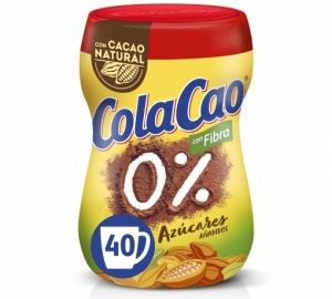 Cacao soluble con fibra sin azúcares añadidos Cola Cao 300 g.