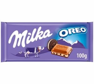 Chocolate con leche relleno de oreo Milka 100 g.
