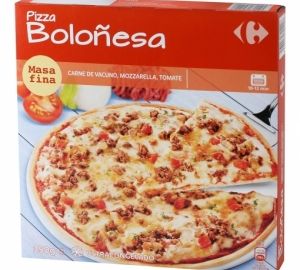 Pizza boloñesa Carrefour 375 g.