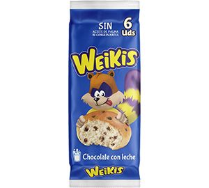 Weikis bollo con pepitas de chocolate con leche