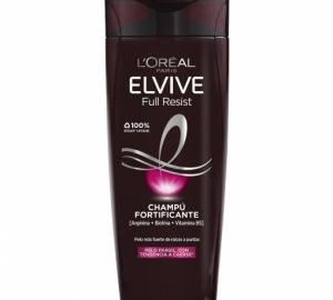 Champú fortificante para pelo frágil con tendencia a caerse full resist L'Oréal-Elvive 370 ml.