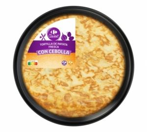 Tortilla de patatas con cebolla Carrefour Classic' sin gluten sin lactosa 600 g.