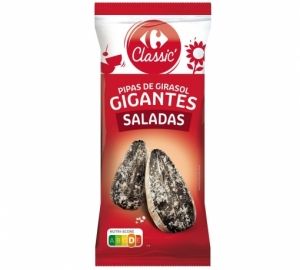 Pipas de girasol saladas Carrefour 200 g.