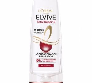 Acondicionador reparador para cabello dañado Total Repair 5 Elvive L'Oréal Paris 300 ml.