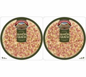 Pizza de jamón y queso Casa Tarradellas pack de 2 pizzas de 220 g.