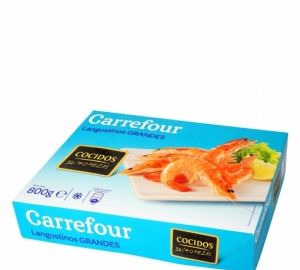 Langostino vannamei cocido 32/40 Carrefour 800 g.