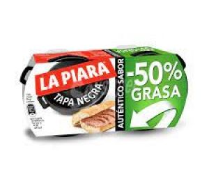 Paté Tapa Negra -50% Grasa La Piara Lata 2x146 Gr.