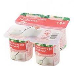 Yogur Desnatado Natural Carrefour Pack 4x125 Gr.