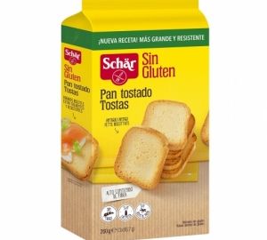 Pan tostado Schär sin gluten 250 g.