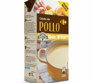 Caldo De Pollo Carrefour Sin Gluten 1 L.