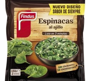 Espinacas al ajillo Findus-Verdeliss 450 g.