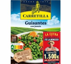 Guisantes con jamón Carretilla sin gluten 300 g.