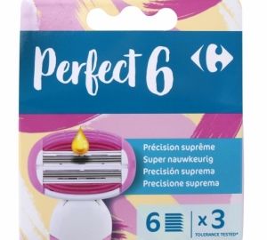 Recambio de maquinilla para mujer 6 hojas Carrefour 3 ud.