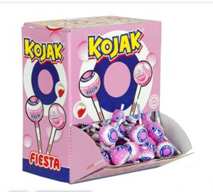 Porra Kojak helado fresa con chicle