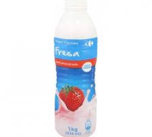 Yogur Líquido Semidesnatado de Fresa Carrefour 1 Kg.