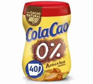 Cacao soluble 0% azúcares añadidos Cola Cao 300 g.