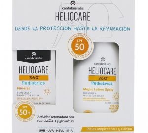 Pack Heliocare 360º Pediatrics Mineral + Atopic Lotion Spray