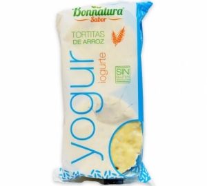 Tortitas de arroz con yogur Bonnatura sin gluten 100 g.