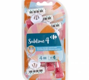 Maquinilla desechable de mujer sublime 4 Carrefour 4 ud