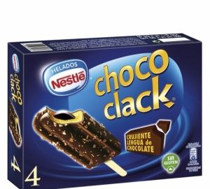 Bombón helado Choco Clack Nestlé Helados sin gluten 4 ud.