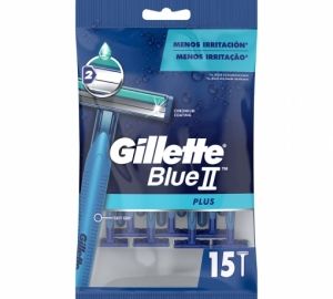 Maquinilla de afeitar desechable Blue II Plus Gillette 15 ud.