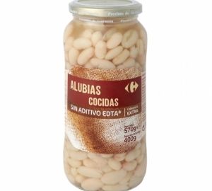 Alubias cocidas categoría extra Carrefour 400 g.