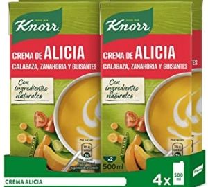 Crema de Alicia Calabaza, Zanahoria y Guisantes Knorr 500Ml.