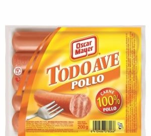 Salchichas cocidas de pollo 'Todo Ave' Oscar Mayer 200 g.