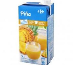 Bebida de Piña sin Azúcar Carrefour Brik 1 L.