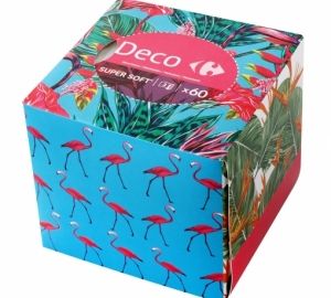 Caja de pañuelos Deco Carrefour 60 ud.