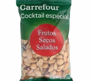 Cocktail de frutos secos salado Carrefour 180 g.