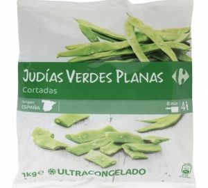 Judías verdes planas Carrefour 1 kg.