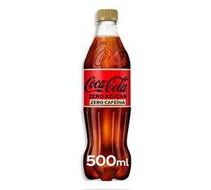 Coca Cola zero sin cafeína botella 500ml
