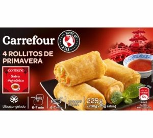 Rollitos primavera congelados Carrefour 225 g.