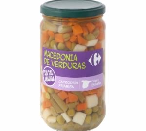 Macedonia De Verduras Sin Sal Añadida Carrefour 320 Gr.